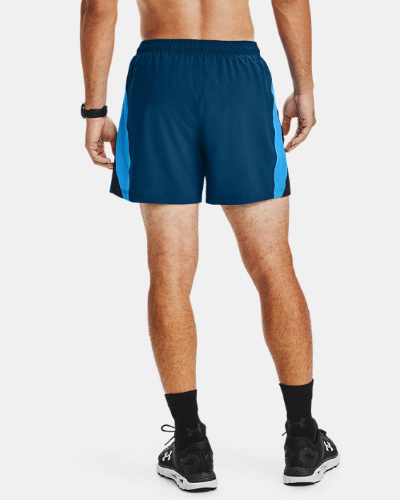 Men's UA Launch SW 5'' Shorts, Blue, pdpMainDesktop image number 2